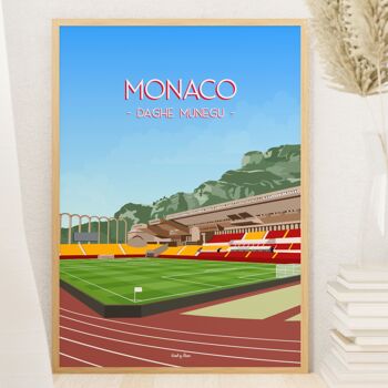 Affiche football Monaco - Stade Louis II 1