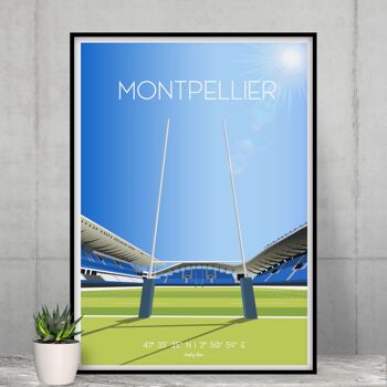 Affiche Montpellier - Stade de rugby 1