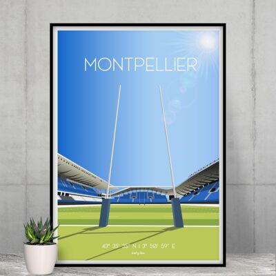 Affiche Montpellier - Stade de rugby