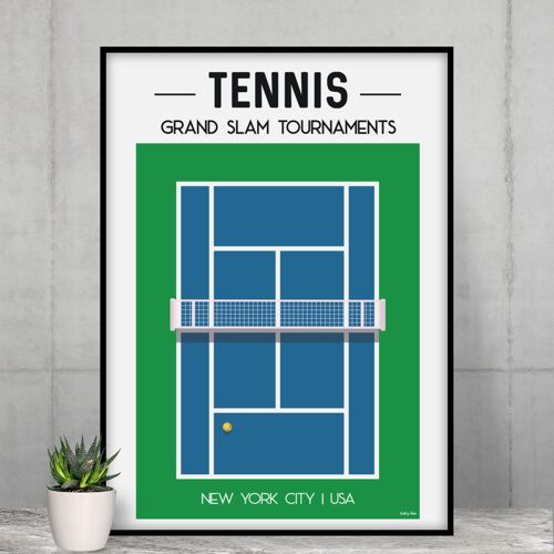 Affiche tennis New York - Grand Chelem