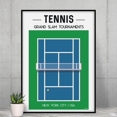 Affiche tennis New York - Grand Chelem