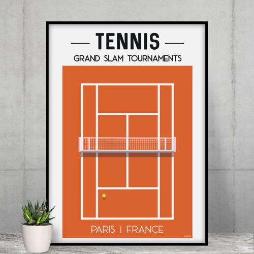 Affiche tennis Paris - Grand Chelem