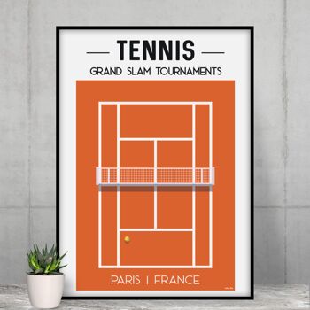 Affiche tennis Paris - Grand Chelem 1