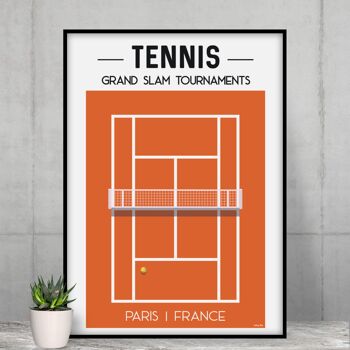 Affiche tennis Paris - Grand Chelem 2