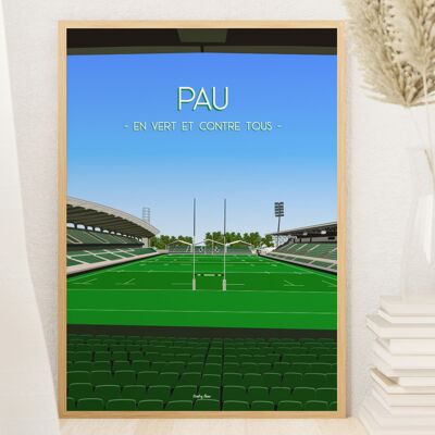 Cartel de rugby Pau - Stade du Hameau