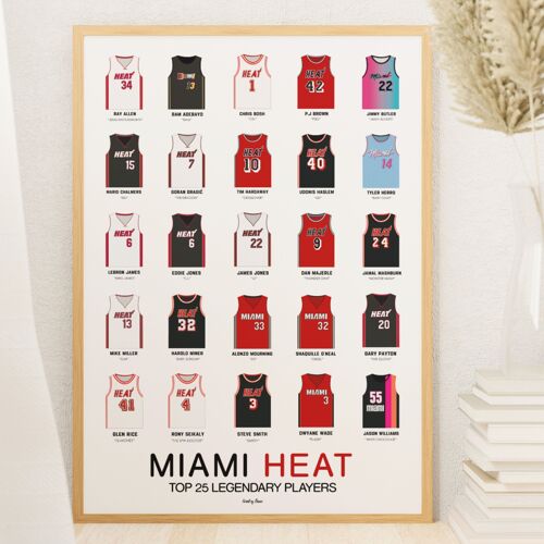 Affiche basket Miami Heat - Top 25 players