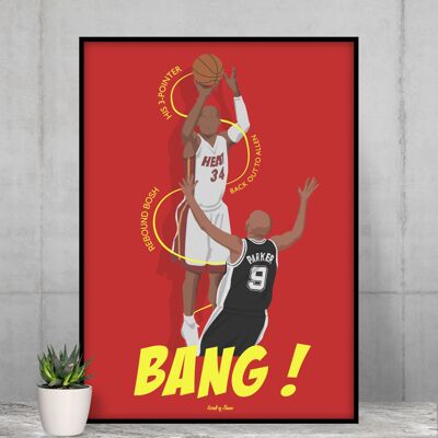 Poster di basket di Ray Allen - Tiro leggendario