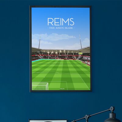 Fußballplakat Reims - Stade Auguste Delaune