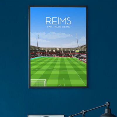 Affiche football Reims - Stade Auguste Delaune