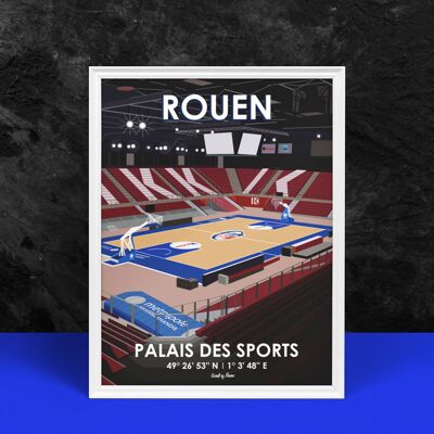 Basketballplakat Rouen - Palais des Sports
