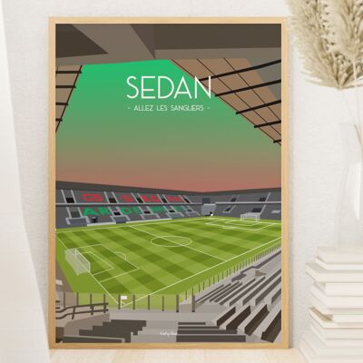 Affiche football Sedan - Stade Louis Dugauguez