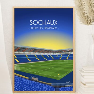 Fußballplakat Sochaux - Stade Bonal