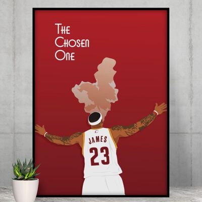 Póster de baloncesto El Elegido - LeBron James