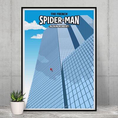Póster El Spiderman francés - Alain Robert