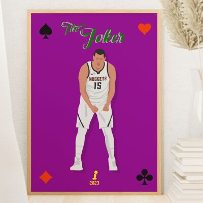 Póster de baloncesto El Guasón - Nikola Jokic