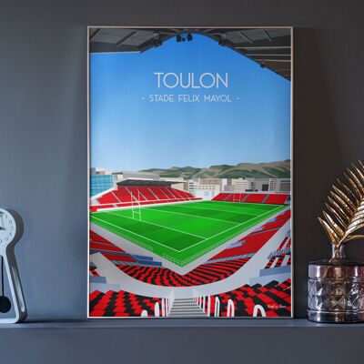 Poster rugby Tolone - Stade Félix Mayol