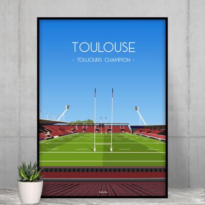 Poster Tolosa - Stadio di rugby