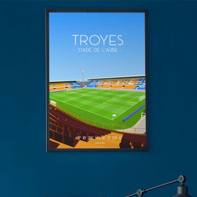 Locandina del calcio di Troyes | Stadio dell'alba