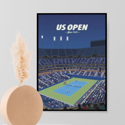 Cartel del US Open - Torneo de tenis