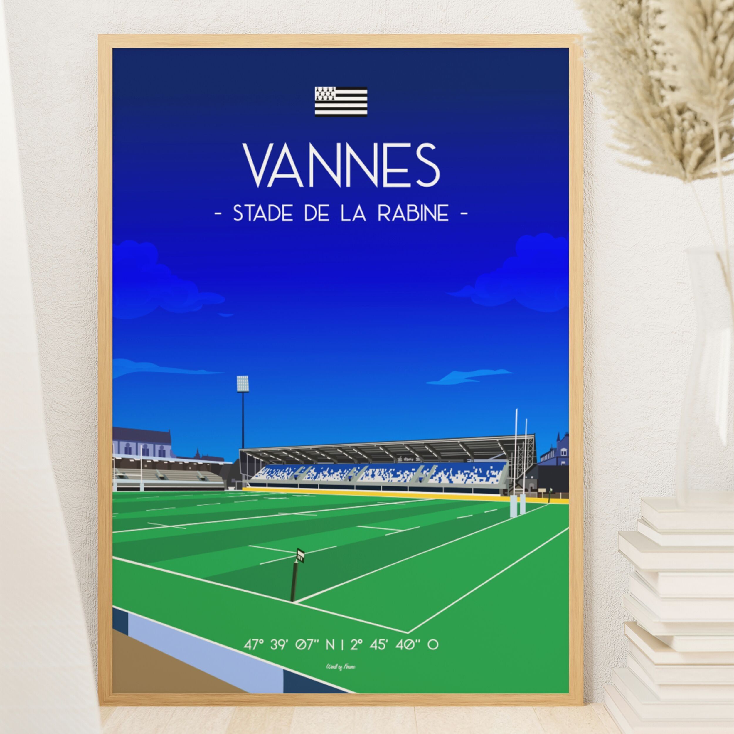 Rugby poster Vannes - Stade de la Rabine