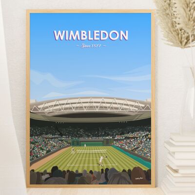 Affiche Wimbledon tennis - Grand Chelem