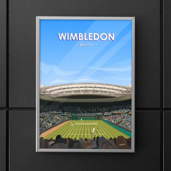 Affiche Wimbledon tennis - Grand Chelem 3