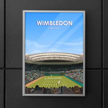 Affiche Wimbledon tennis - Grand Chelem 5