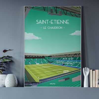 Football poster Saint-Etienne - Stade Geoffroy-Guichard