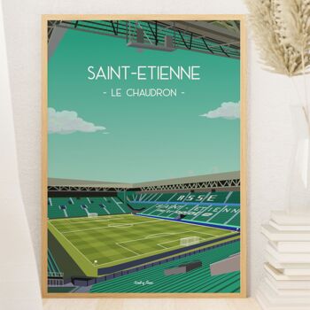 Affiche football Saint-Etienne - Stade Geoffroy-Guichard 3