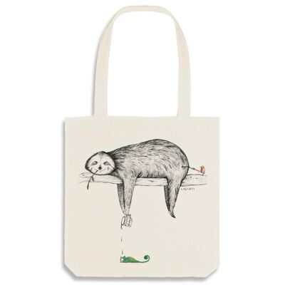 Burlap bag [recycling] - sloth