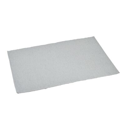 Nicola Spring Ribbed Cotton Dining Table Placemat - Grey