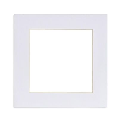 Nicola Spring Picture Mount for 6 x 6" Frame | Photo Size 4 x 4" - White