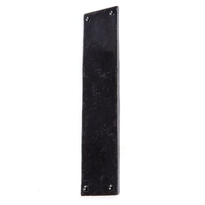 Placa de empuje para puerta rústica - An. 65 mm x Al. 295 mm - Negro
