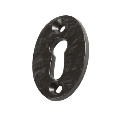 Rustic Escutcheon Plate - W35mm x H50mm - Black