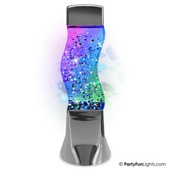 Lampe LED à Paillettes - fonctionne sur USB et piles - change de couleur - 26 cm de haut 2