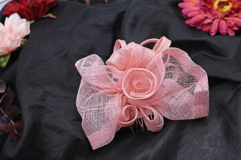 Ornement pour cheveux - Sinamay Fascinator 114 - rose 2