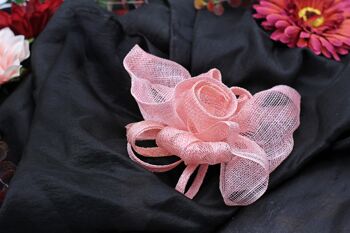 Ornement pour cheveux - Sinamay Fascinator 114 - rose 5