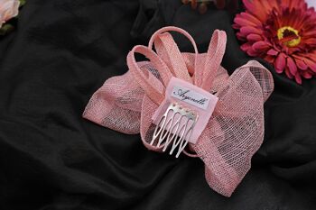 Ornement pour cheveux - Sinamay Fascinator 114 - rose 7