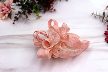 Ornement pour cheveux - Sinamay Fascinator 108 - rose 1