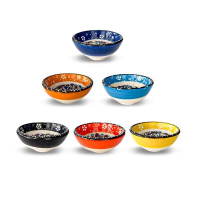 Tapas Snack Dip Bowl Juego de 6 Fuentes Oliva Tulipán 8 cm