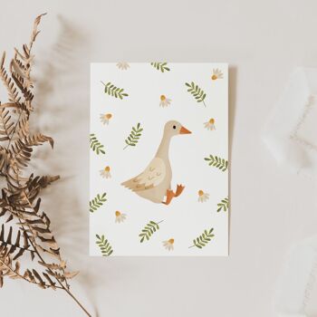 Carte postale oie - carte enfant canard - oie Carte de vœux 4