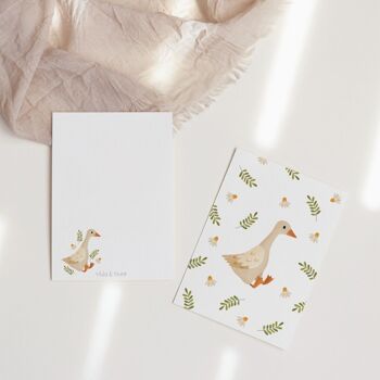 Carte postale oie - carte enfant canard - oie Carte de vœux 5