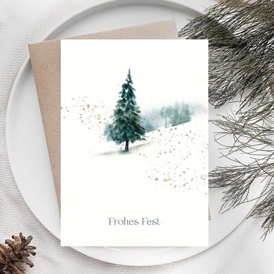 Christmas card "Fir tree" A6 Christmas post Christmas greetings card for Christmas