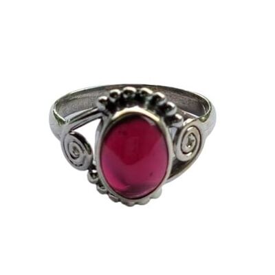 Attractive Natural Garnet 925 Sterling Silver Handmade Vintage Ring