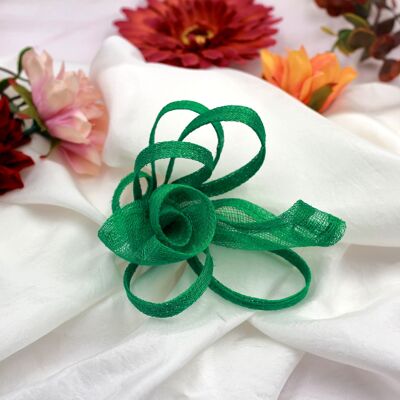 Hair Ornament - Sinamay Fascinator 119- green