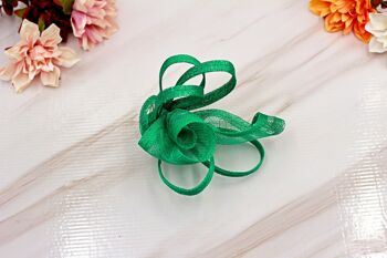 Ornement pour cheveux - Sinamay Fascinator 119 - vert 3