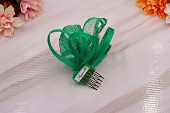 Ornement pour cheveux - Sinamay Fascinator 119 - vert 5