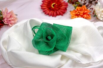 Ornement pour cheveux - Sinamay Fascinator 120 - vert 3
