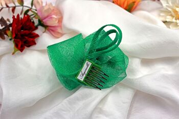 Ornement pour cheveux - Sinamay Fascinator 120 - vert 5