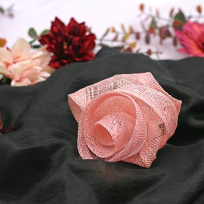 Ornement pour cheveux - Sinamay Fascinator 113- rose